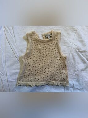 Bebe Organic Knit Tank Top - Cream